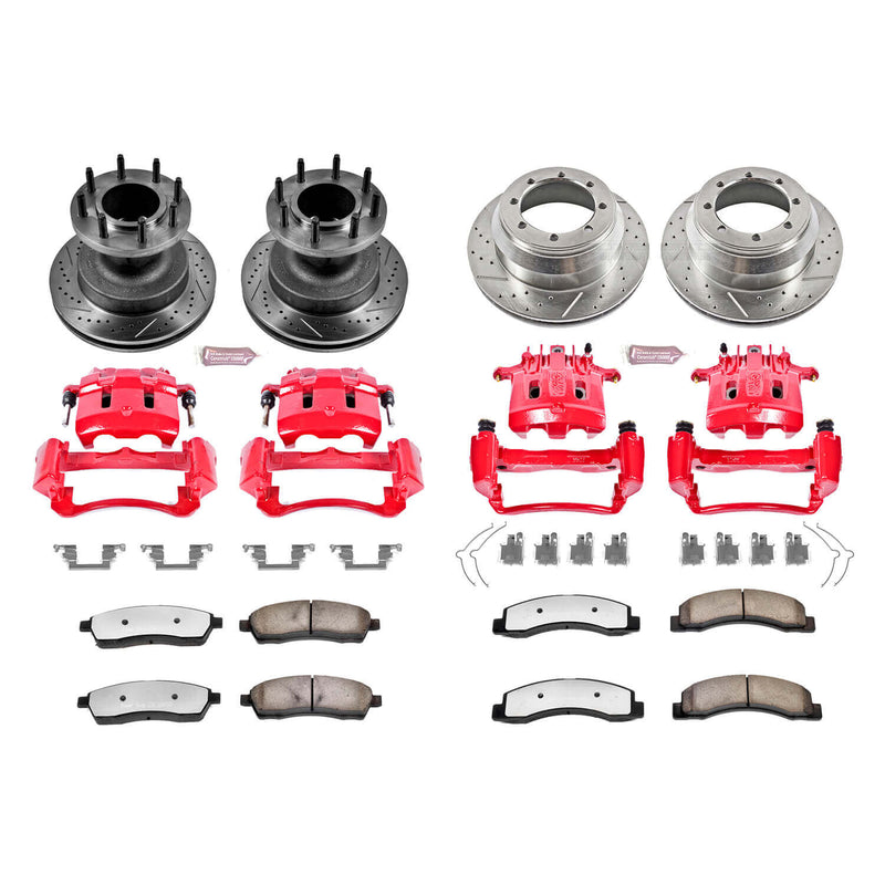 Power Stop KC2868-36 Z36 Extreme Performance Truck And Tow 1-Click Brake Kit With Calipers (Front And Rear) for 1999-2000 Ford F-350 Super Duty product image