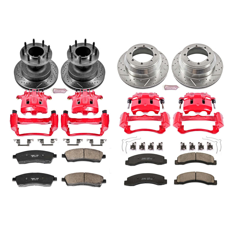 Power Stop KC2868 Z23 Evolution Sport Performance 1-Click Brake Kit With Calipers (Front And Rear) for 1999-2000 Ford F-350 Super Duty product image