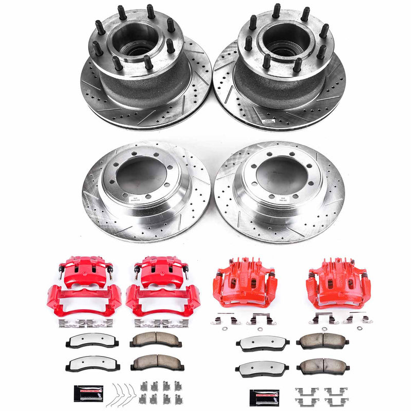Power Stop KC2868A-36 Z36 Extreme Performance Truck And Tow 1-Click Brake Kit With Calipers (Front And Rear) for 2000-2002 Ford F-350 Super Duty product image