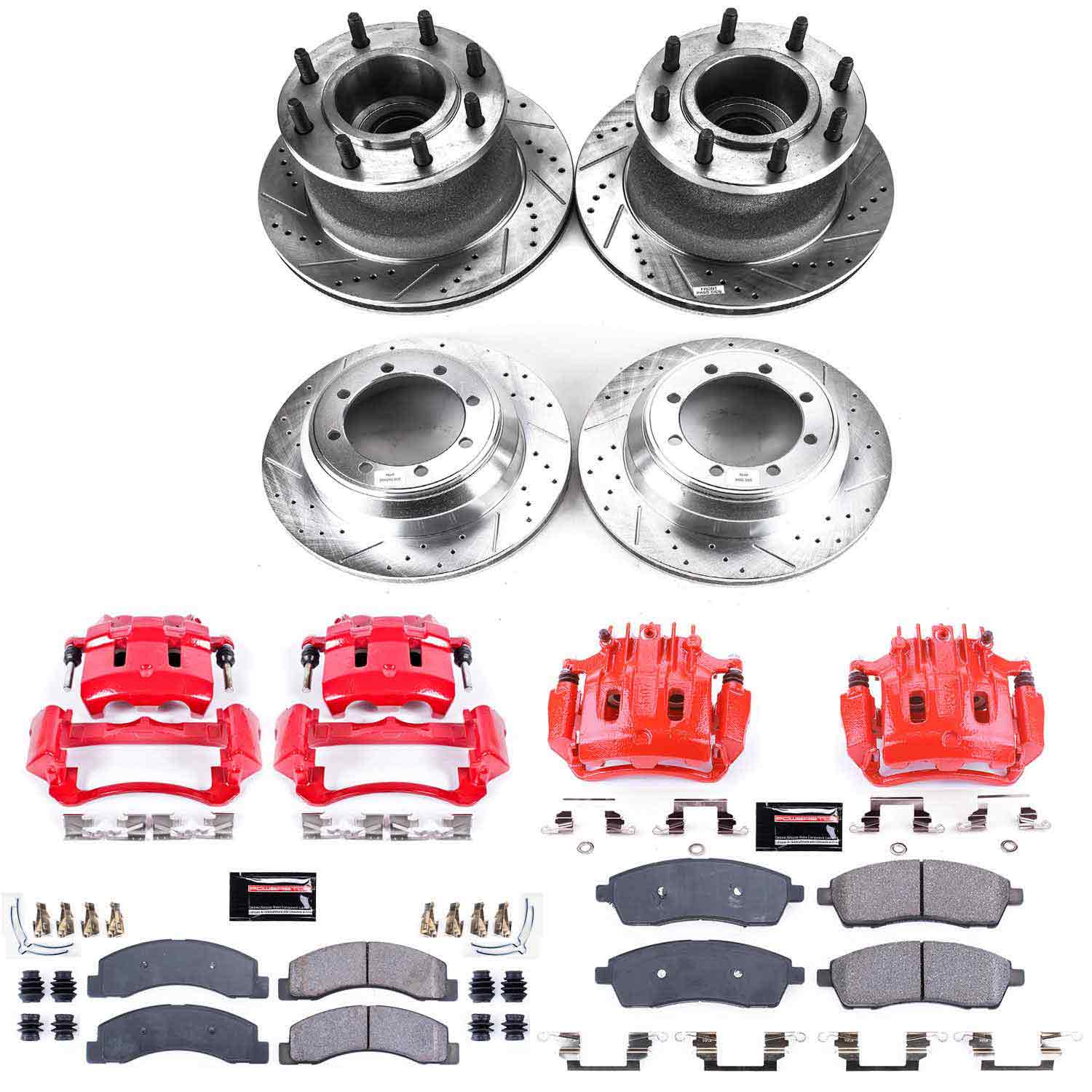 Power Stop KC2868A Z23 Evolution Sport Performance 1-Click Brake Kit With Calipers (Front And Rear) for 2000-2002 Ford F-350 Super Duty product image