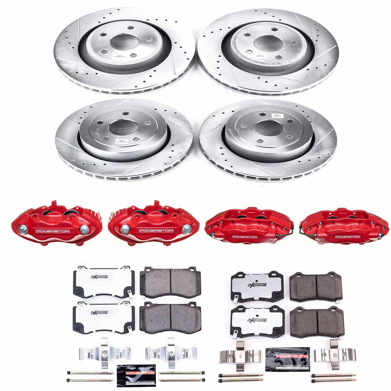 Power Stop KC2876 26 - Z26 Street Warrior 1-Click Front And Rear Brake Kit With Calipers for 2006-2010 Jeep Grand Cherokee SRT8 product image