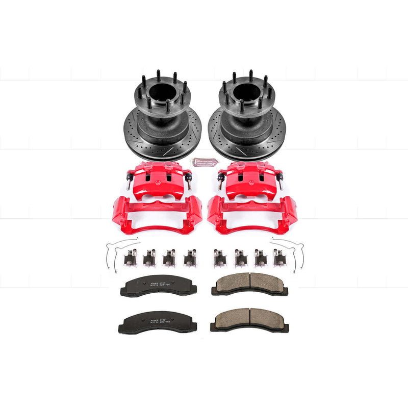 Power Stop KC2907 Z23 Evolution Sport Performance 1-Click Brake Kit With Calipers (Front) for 1999-2002 Ford F-350 Super Duty product image