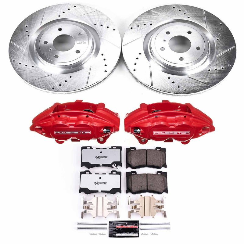 Power Stop KC2915A-26 Z26 Street Warrior 1-Click Front Brake Kit With Calipers for 2008-2024 INFINITI FX50 product image