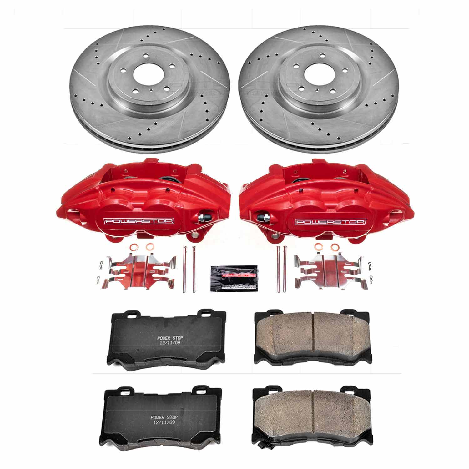 Power Stop KC2915A Z23 Evolution Sport Performance 1-Click Brake Kit With Calipers (Front) for 2008-2024 INFINITI FX50 product image