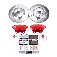 Power Stop KC2915B-26 Front Z26 Extreme Street Warrior 1-Click Pad And Rotor Kit With Calipers for 2009 Nissan 350Z product image