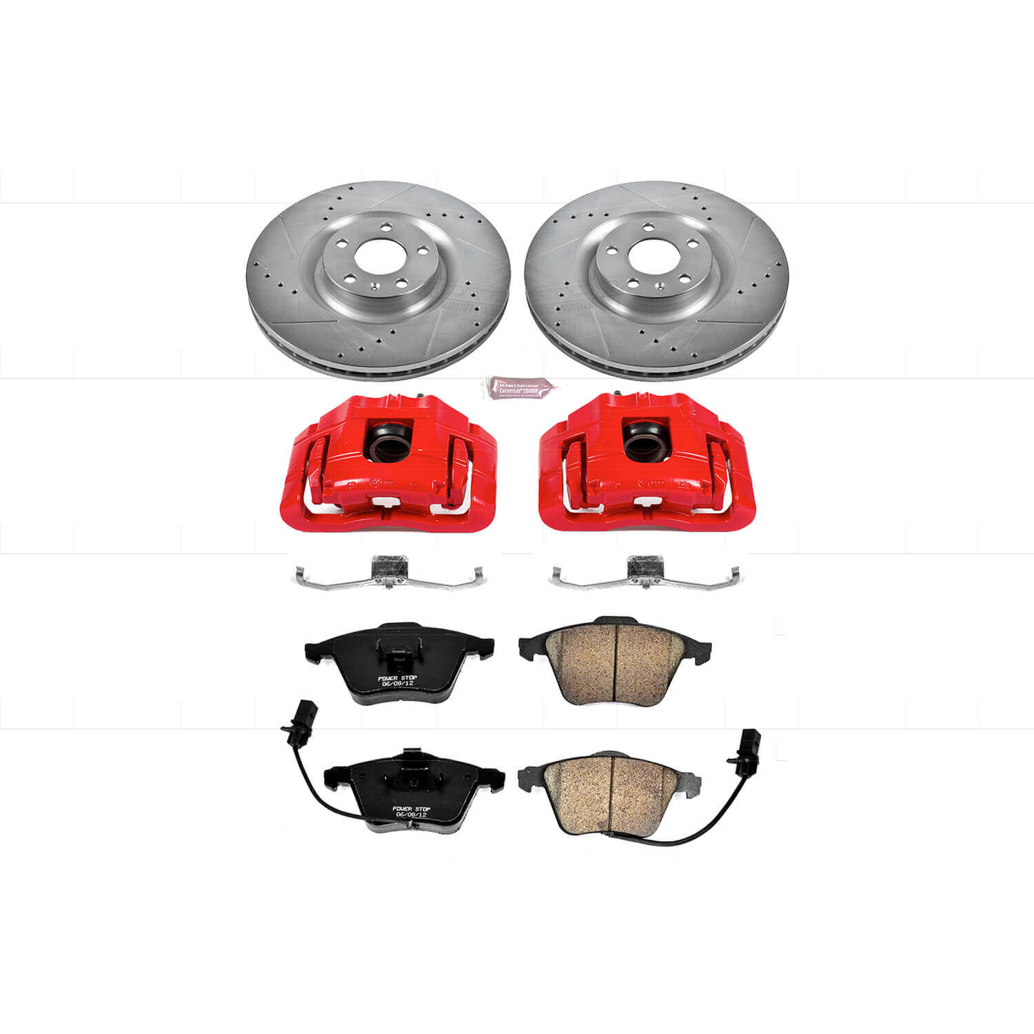 Power Stop KC2934 Z23 Evolution Sport Performance 1-Click Brake Kit With Calipers (Front) for 2004-2009 Audi S4 product image