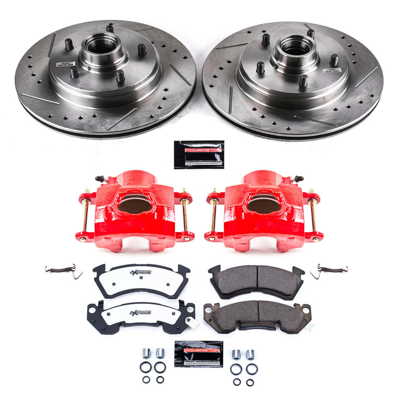 Power Stop KC2937-26 Z26 Street Warrior 1-Click Front Brake Kit With Calipers for 1994-1996 Chevrolet Impala product image