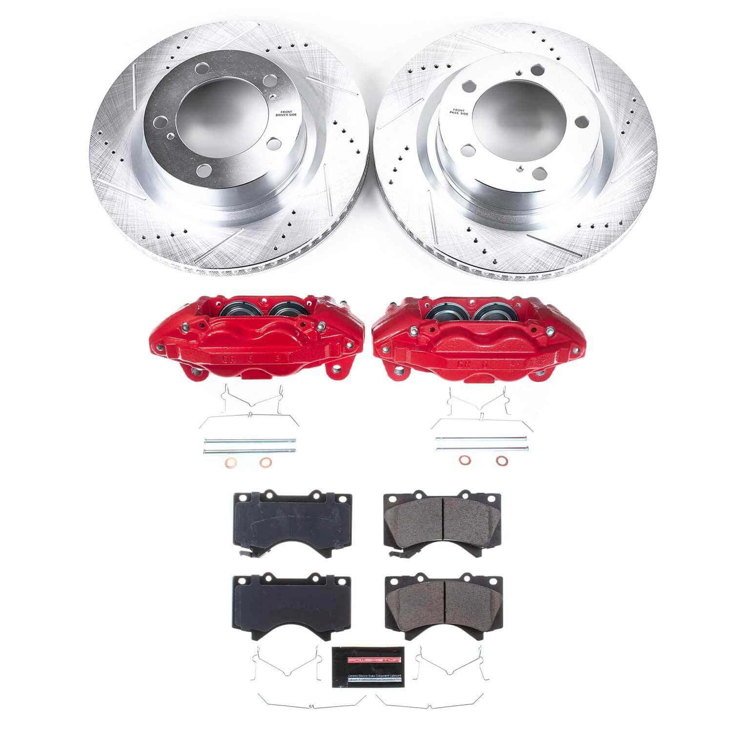 Power Stop KC2952B Front Z23 Evolution Sport Performance Pad And Rotor Kit With Calipers for 2016-2022 Toyota Sequoia product image