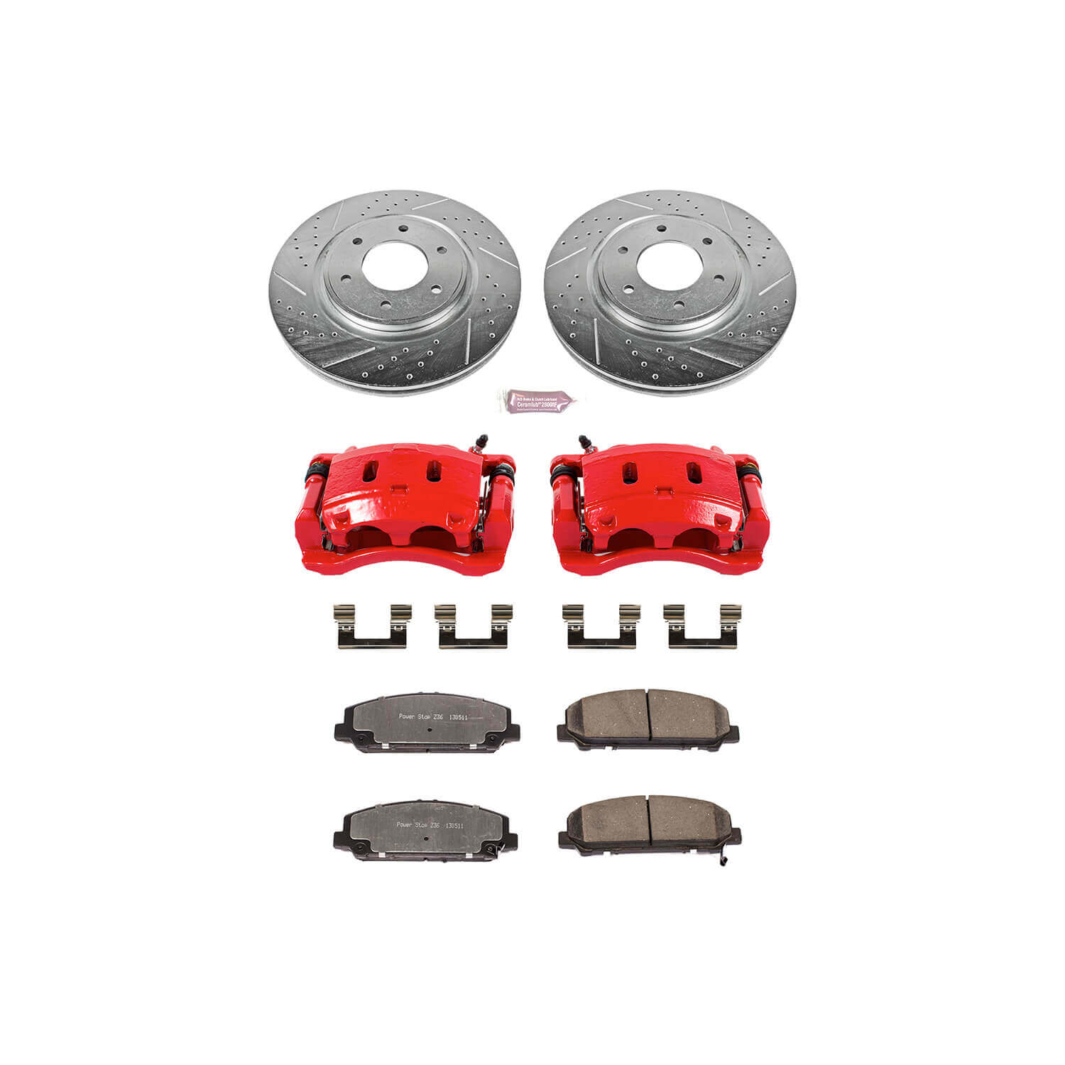 Power Stop KC2961-36 Z36 Extreme Performance Truck And Tow 1-Click Brake Kit With Calipers (Front) for 2007-2011 INFINITI QX56 product image