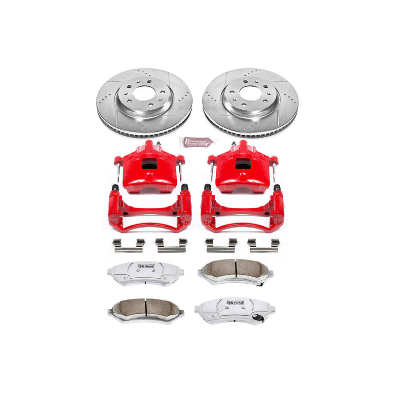 Power Stop KC2975-26 Z26 Extreme Street Warrior 1-Click Brake Kit With Calipers (Front) for 2003-2004 Cadillac Seville product image