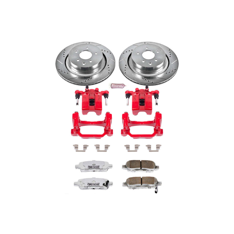 Power Stop KC2986-26 Z26 Extreme Street Warrior 1-Click Brake Kit With Calipers (Rear) for 2007-2013 INFINITI G35 Sport Sedan (4 product image