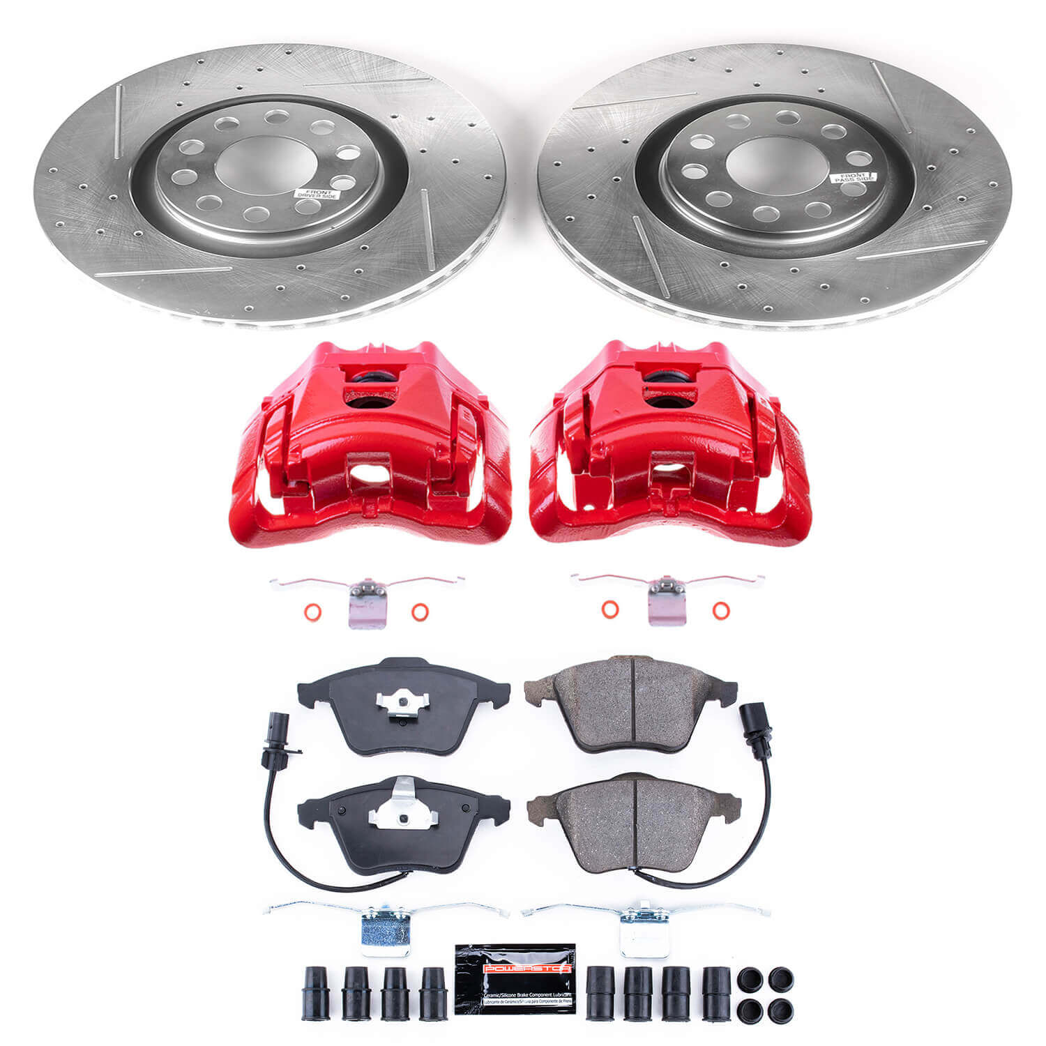 Power Stop KC2990 Z23 Evolution Sport Performance Pad And Rotor Kit With Calipers for 2005-2006 Audi A4 Base product image