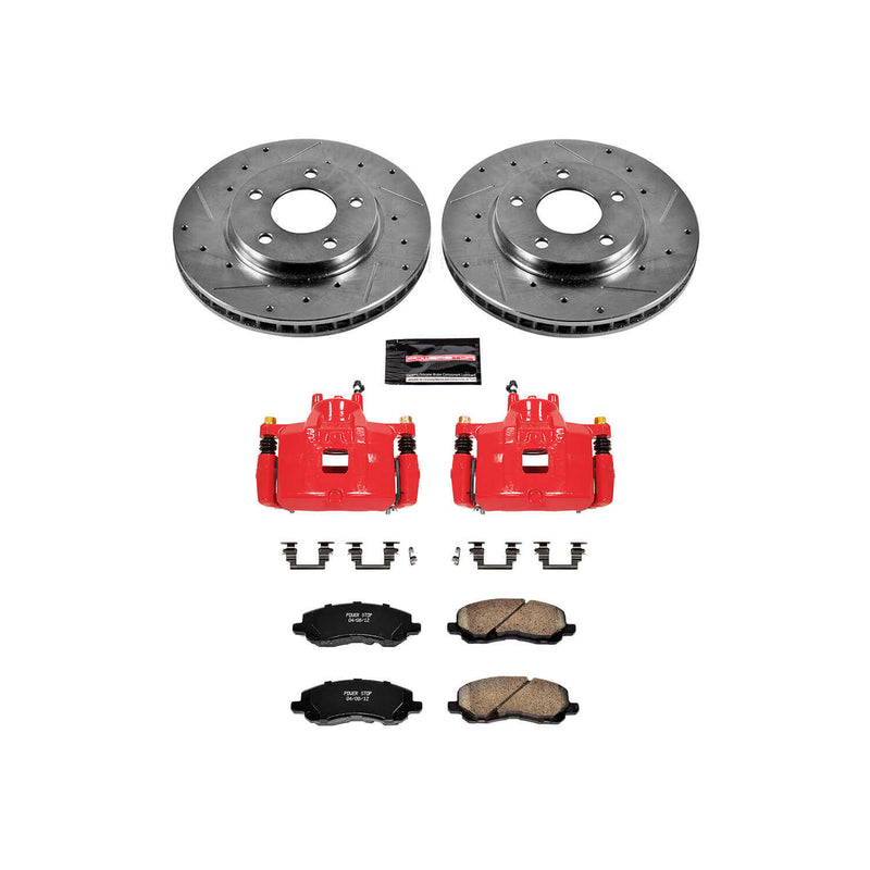 Power Stop KC2992 Z23 Evolution Sport Performance 1-Click Drilled And Slotted Front Brake Kit With Calipers for 2007-2012 Dodge Caliber - product image