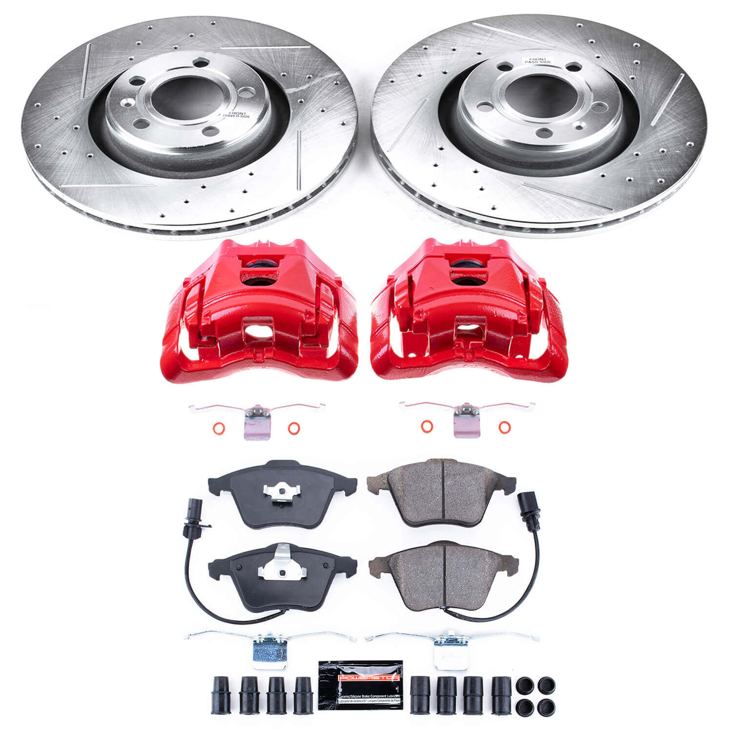 Power Stop KC2993 Z23 Evolution Sport Performance Pad And Rotor Kit With Calipers for 2006-2011 Audi A6 product image