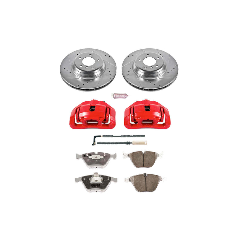 Power Stop KC3015-26 Z26 Extreme Street Warrior 1-Click Brake Kit With Calipers (Front) for 2007-2010 BMW 335I Xdrive product image