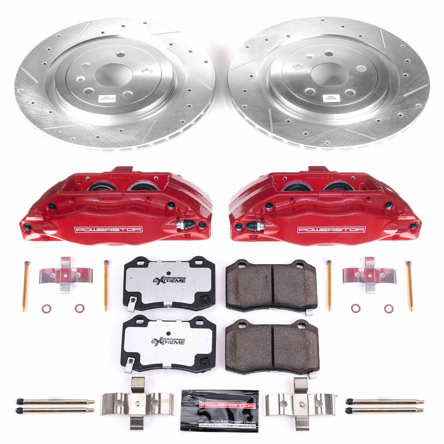 Power Stop KC3019-26 Z26 Street Warrior 1-Click Pad And Rotor Kit With Calipers for 2010-2011 Chevrolet Camaro SS product image
