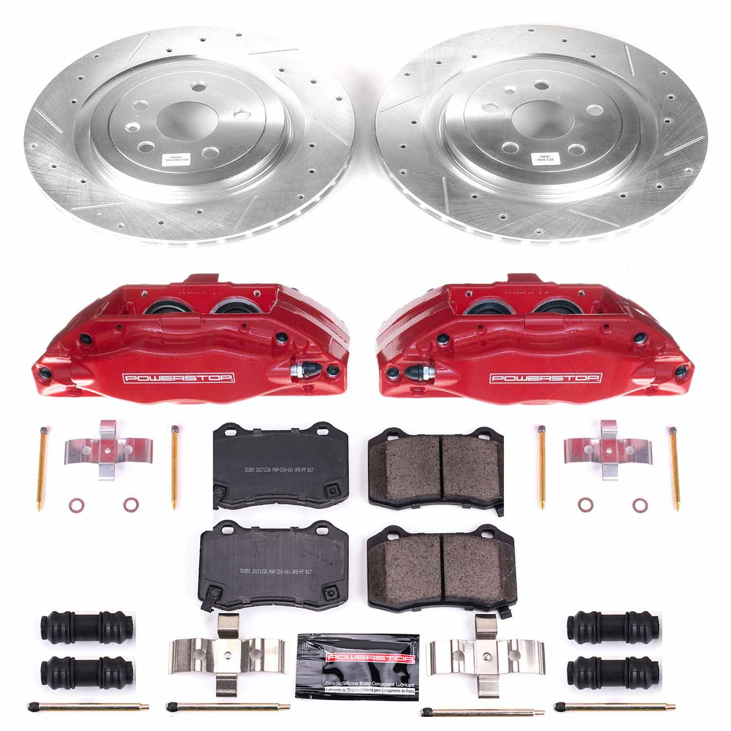 Power Stop KC3019 Z23 Evolution Sport Performance Pad And Rotor Kit With Calipers for 2010-2011 Chevrolet Camaro SS product image