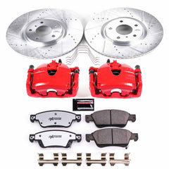Power Stop KC3022B-26 Z26 Street Warrior 1-Click Front Brake Kit With Calipers for 2007-2015 INFINITI G35 Sport Sedan (4 product image