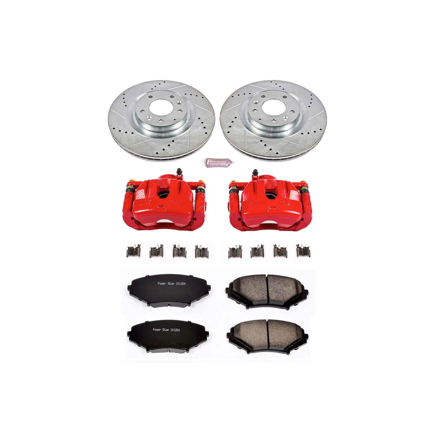 Power Stop KC3026 Z23 Evolution Sport Performance 1-Click Brake Kit With Calipers (Front) for 2004-2011 Mazda RX-8 product image