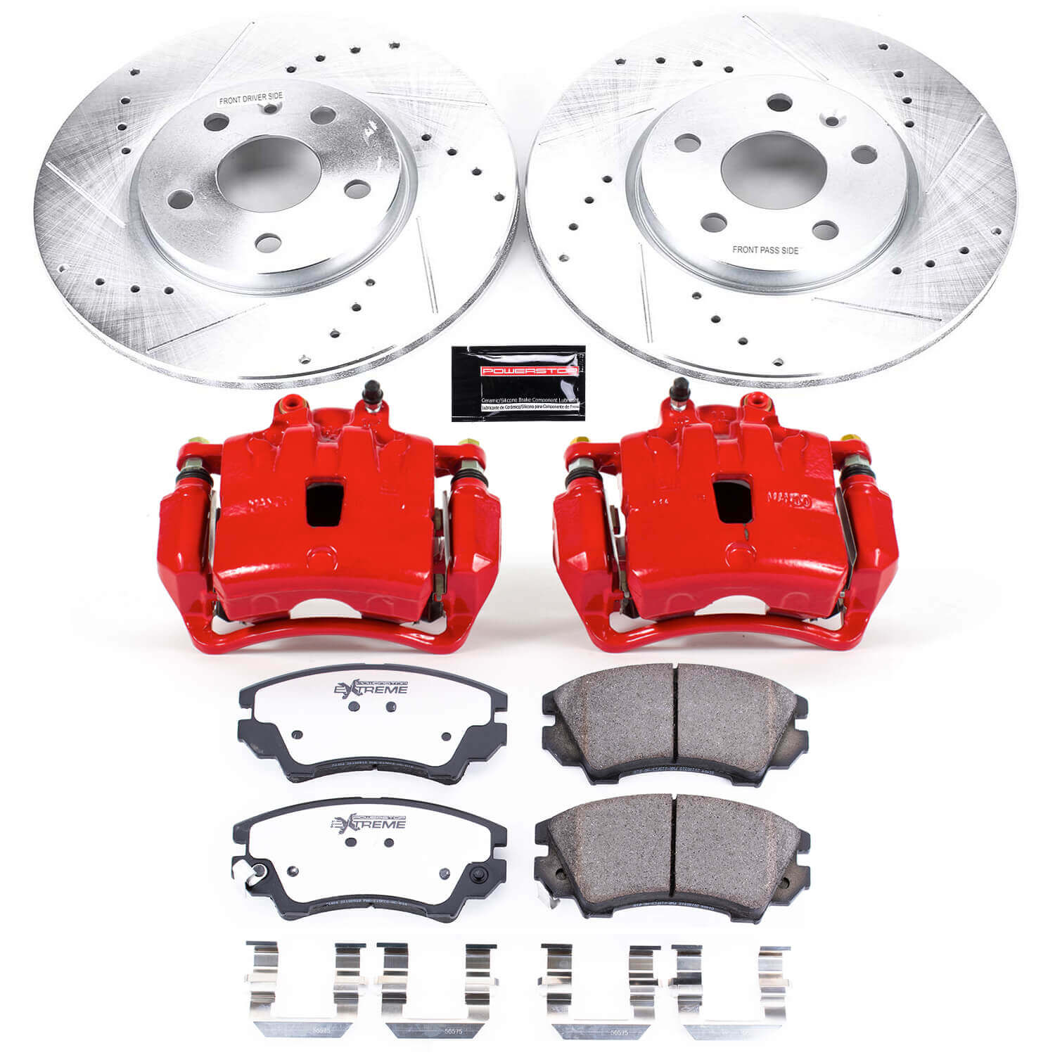 Power Stop KC3031-26 Z26 Street Warrior 1-Click Front Brake Kit With Calipers for 2010-2015 Chevrolet Camaro product image
