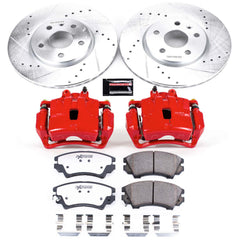 Power Stop KC3031-26 Z26 Street Warrior 1-Click Front Brake Kit With Calipers for 2010-2015 Chevrolet Camaro product image