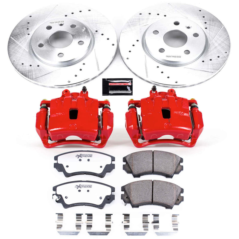 Power Stop KC3031-26 Z26 Street Warrior 1-Click Front Brake Kit With Calipers for 2010-2015 Chevrolet Camaro product image