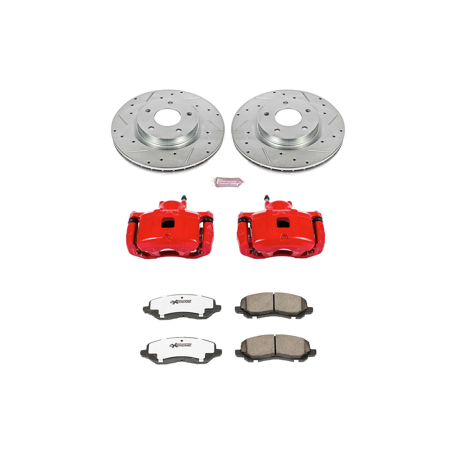 Power Stop KC3032-26 Z26 Extreme Street Warrior 1-Click Brake Kit With Calipers (Front) for 2007-2017 Chrysler 200 product image