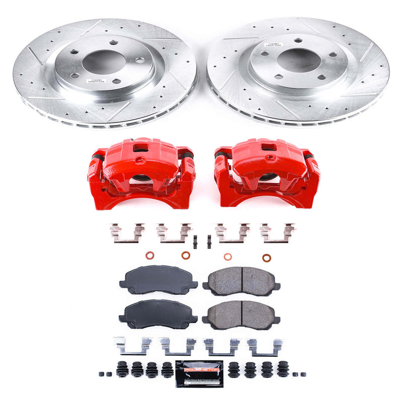 Power Stop KC3032A Z23 Evolution Sport Performance 1-Click Brake Kit With Calipers (Front) for 2007-2021 Mitsubishi Lancer product image