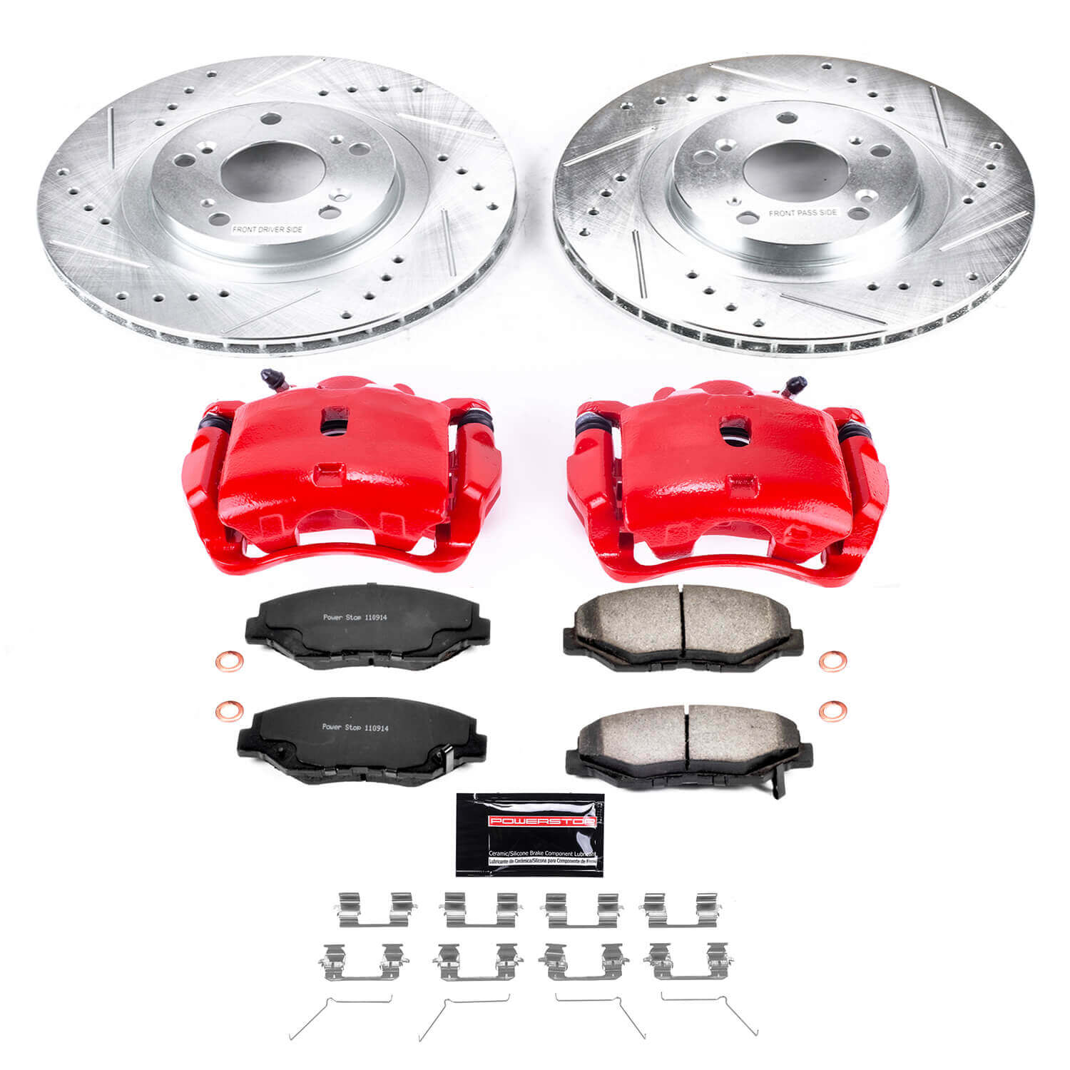 Power Stop KC3055-36 Z36 Extreme Performance Truck And Tow 1-Click Front Brake Kit With Calipers for 2013-2015 Acura ILX product image