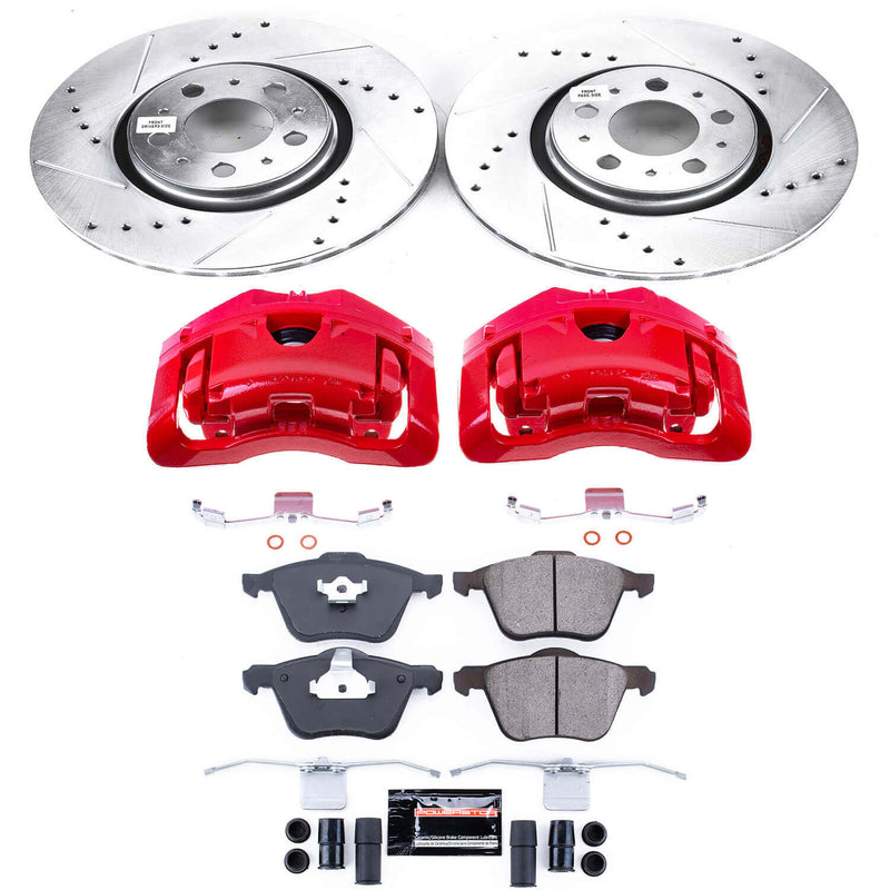Power Stop KC3063 Z23 Evolution Sport Performance Pad And Rotor Kit With Calipers for 2003-2014 Volvo XC90 product image