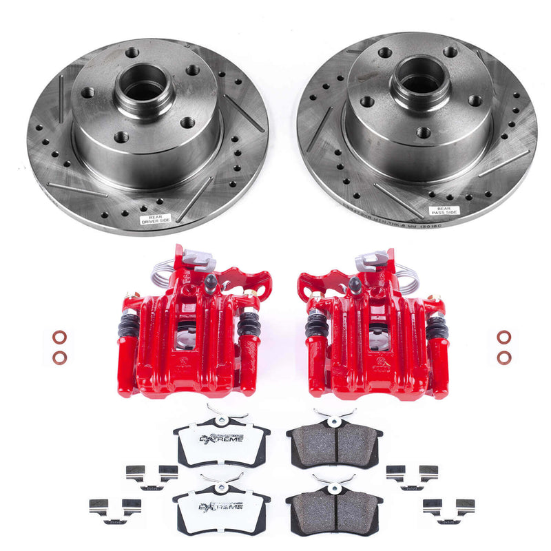 Power Stop KC3064-26 Z26 Street Warrior 1-Click Rear Brake Kit With Calipers for 1998-2001 Audi A4 product image