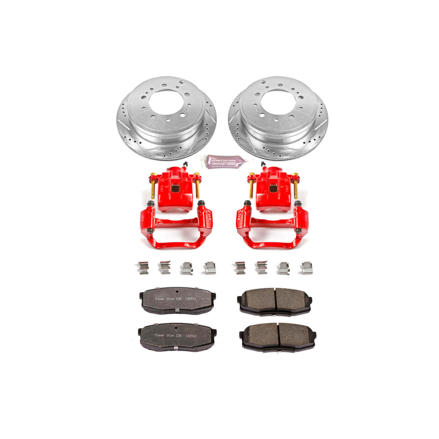 Power Stop KC3073-36 - Z36 Extreme Performance Truck And Tow 1-Click Brake Kit With Calipers (Rear) vehicle fitment brake part