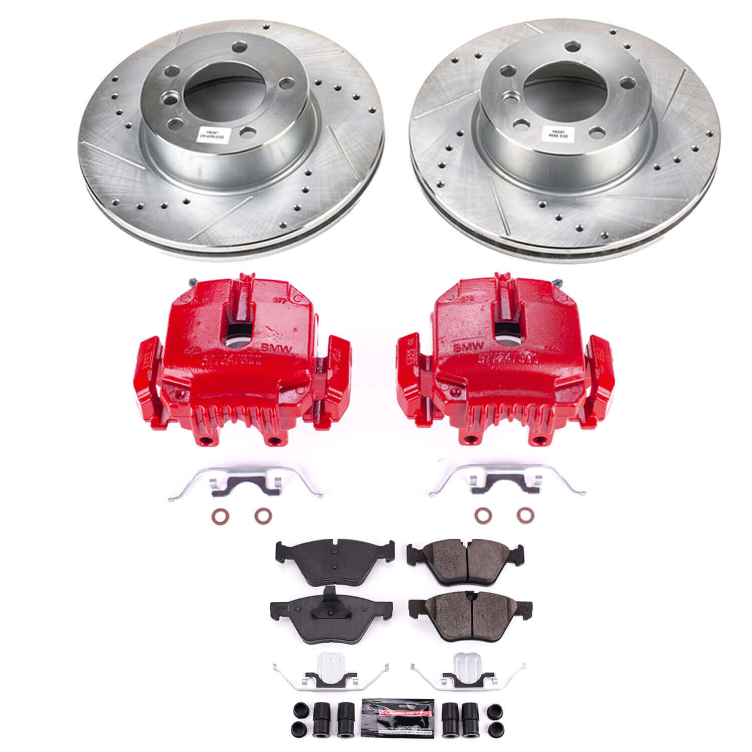 Power Stop KC3087 Z23 Evolution Sport Performance Pad And Rotor Kit With Calipers for 2006 BMW 325I product image