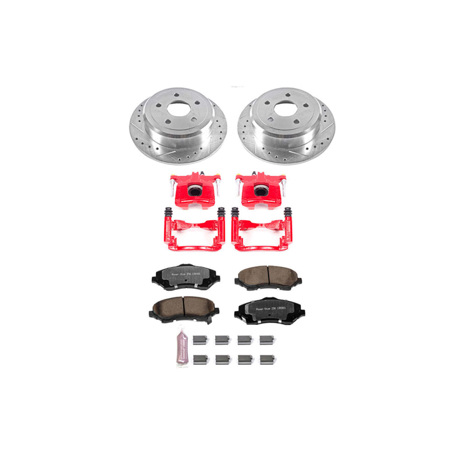 Power Stop KC3090-36 Z36 Extreme Performance Truck And Tow 1-Click Brake Kit With Calipers (Rear) for 2007-2018 Jeep Wrangler product image