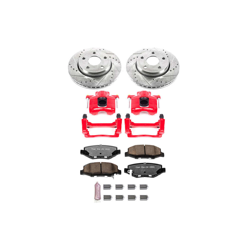 Power Stop KC3097-36 Z36 Extreme Performance Truck And Tow 1-Click Brake Kit With Calipers (Front) for 2007-2018 Jeep Wrangler product image