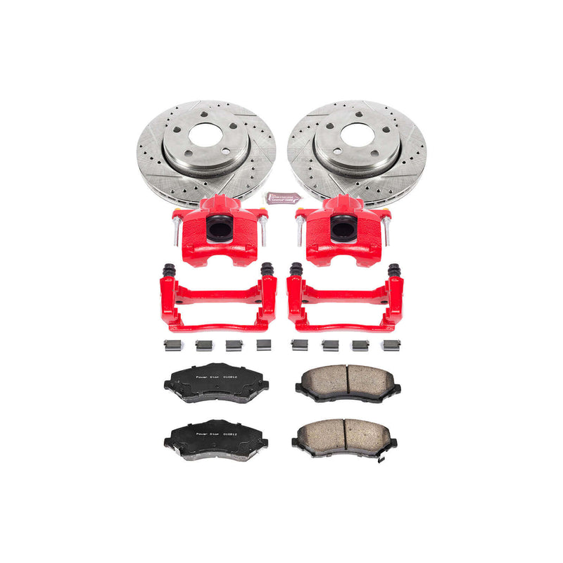 Power Stop KC3097 Z23 Evolution Sport Performance 1-Click Brake Kit With Calipers (Front) for 2007-2018 Jeep Wrangler product image