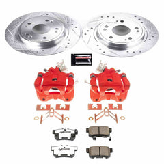 Power Stop KC3128-26 Rear Z26 Extreme Street Warrior 1-Click Pad And Rotor Kit With Calipers for 2005 Honda Accord Sedan (4 Door) product image