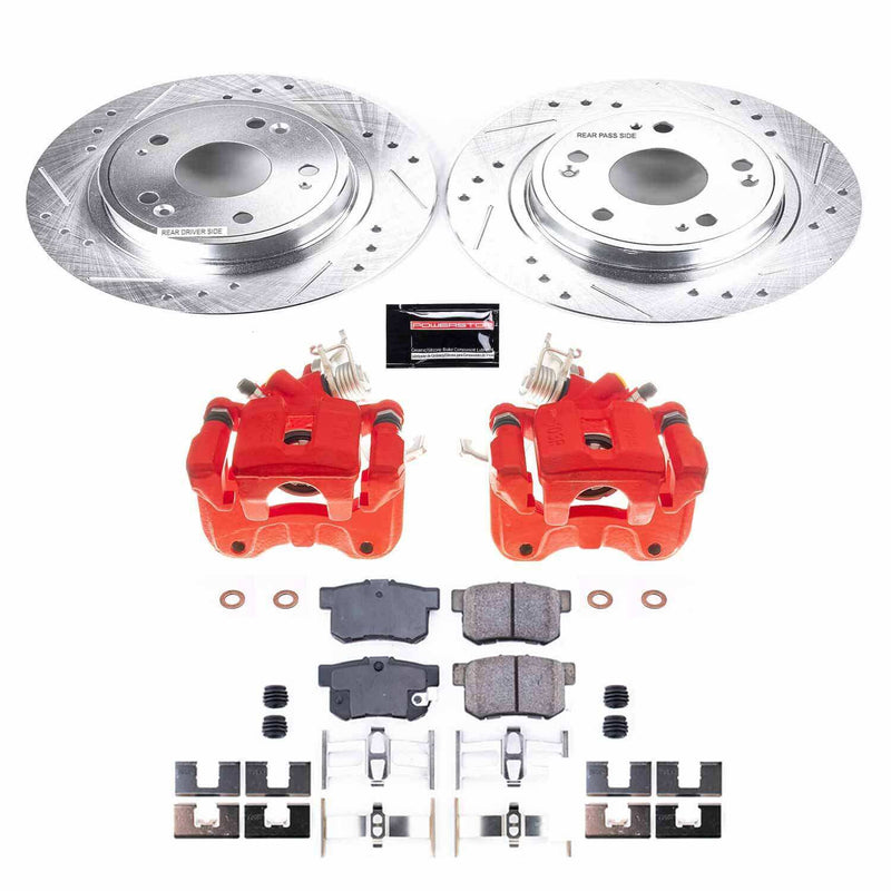 Power Stop KC3128 Rear Z23 Evolution Sport Performance Pad And Rotor Kit With Calipers for 2005 Honda Accord Sedan (4 Door) product image