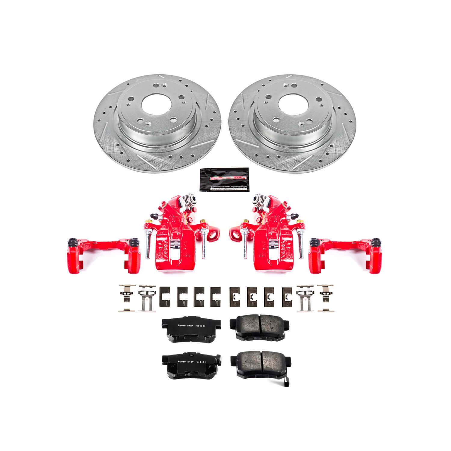 Power Stop KC3128A Z23 Evolution Sport Performance 1-Click Drilled And Slotted Rear Brake Kit With Calipers for 2016-2018 Acura Ilx product image