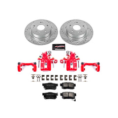 Power Stop KC3128A Z23 Evolution Sport Performance 1-Click Drilled And Slotted Rear Brake Kit With Calipers for 2016-2018 Acura Ilx product image