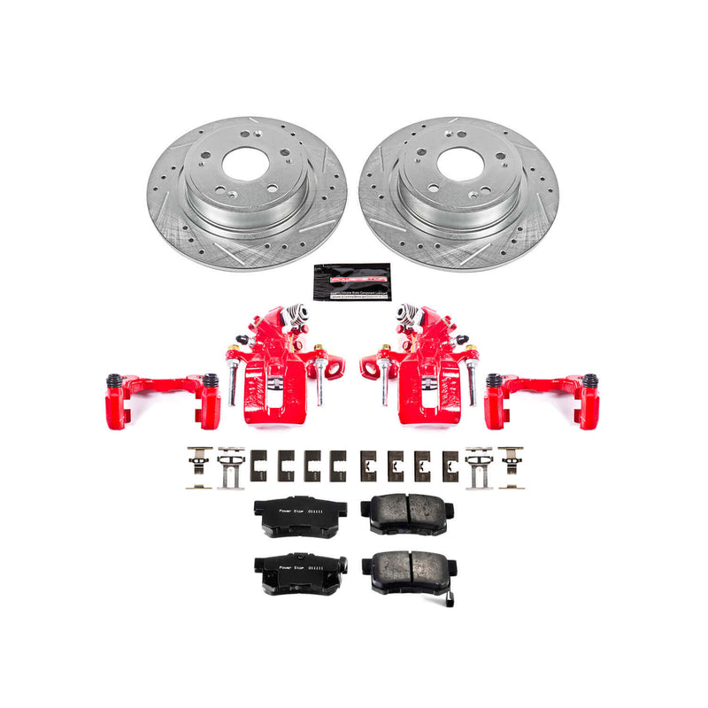 Power Stop KC3128A Z23 Evolution Sport Performance 1-Click Drilled And Slotted Rear Brake Kit With Calipers for 2016-2018 Acura Ilx product image
