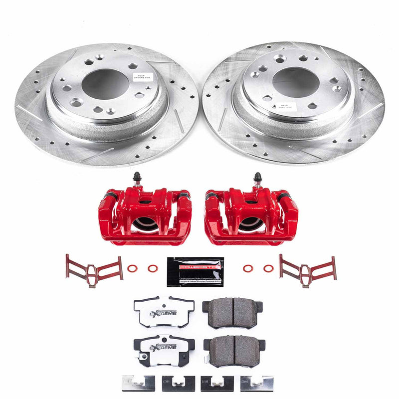 Power Stop KC3153-26 Rear Z26 Extreme Street Warrior 1-Click Pad And Rotor Kit With Calipers for 1991-1995 Acura Legend product image