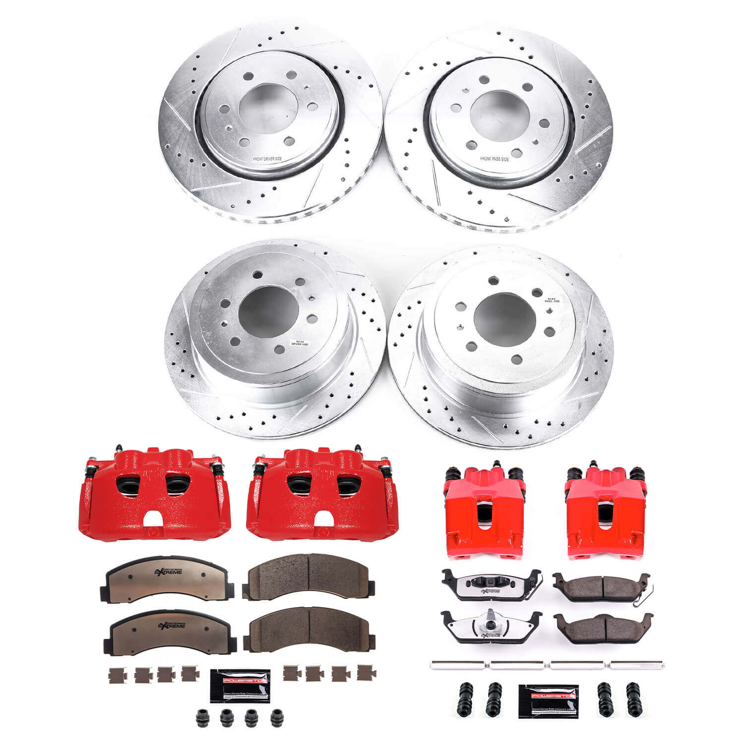 Power Stop KC3166-36 Z36 Extreme Performance Truck And Tow 1-Click Brake Kit With Calipers (Front And Rear) for 2010-2011 Ford F-150 product image