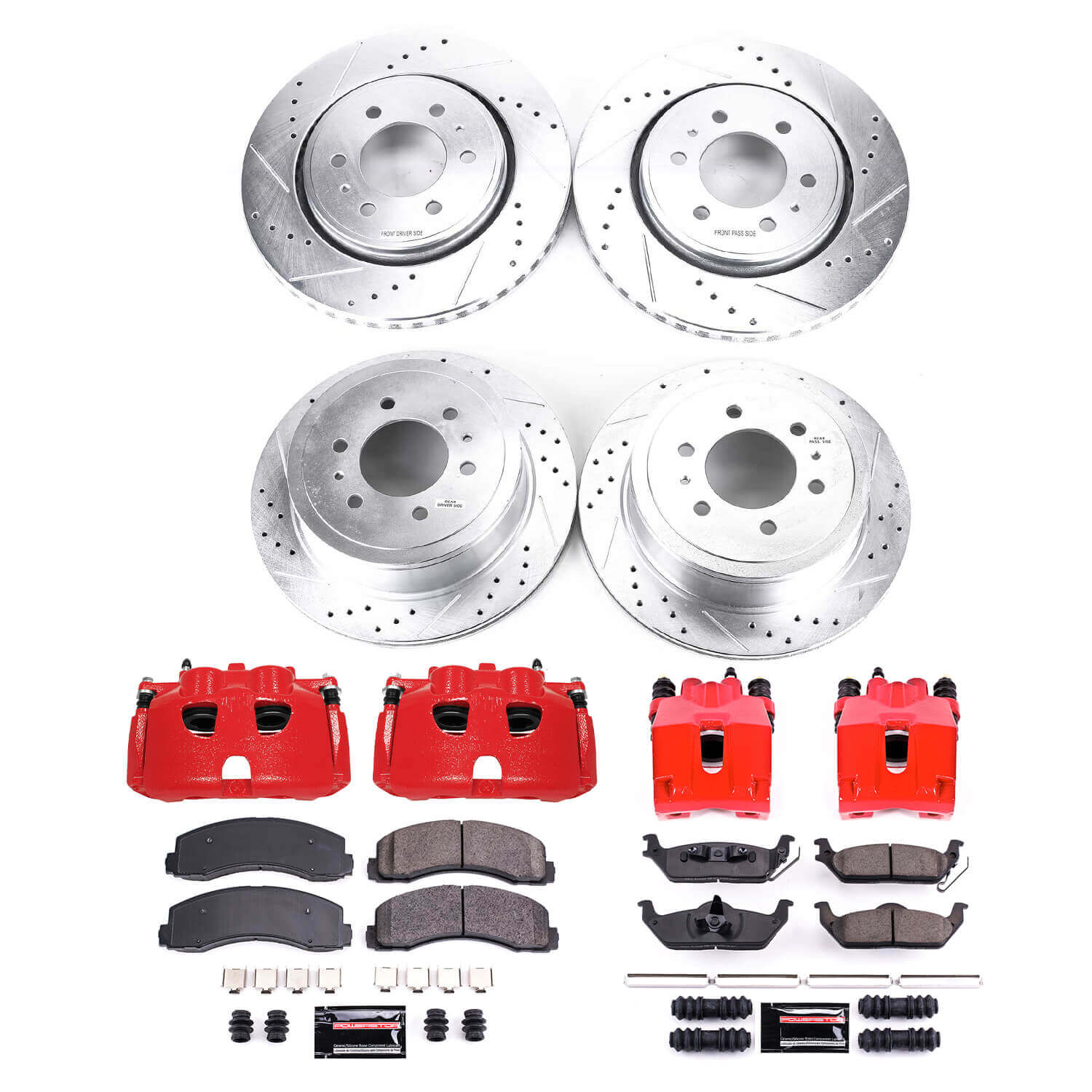 Power Stop KC3166 Z23 Evolution Sport Performance 1-Click Brake Kit With Calipers (Front And Rear) for 2010-2011 Ford F-150 product image