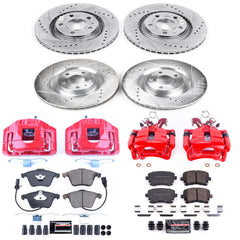Power Stop KC4010 Z23 Evolution Sport Performance Pad And Rotor Kit With Calipers for 2004-2009 Audi S4 product image