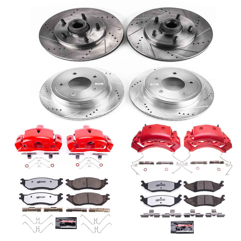 Power Stop KC4021-36 Z36 Extreme Performance Truck And Tow 1-Click Pad And Rotor Kit With Calipers for 2004-2006 Ford E-150 product image