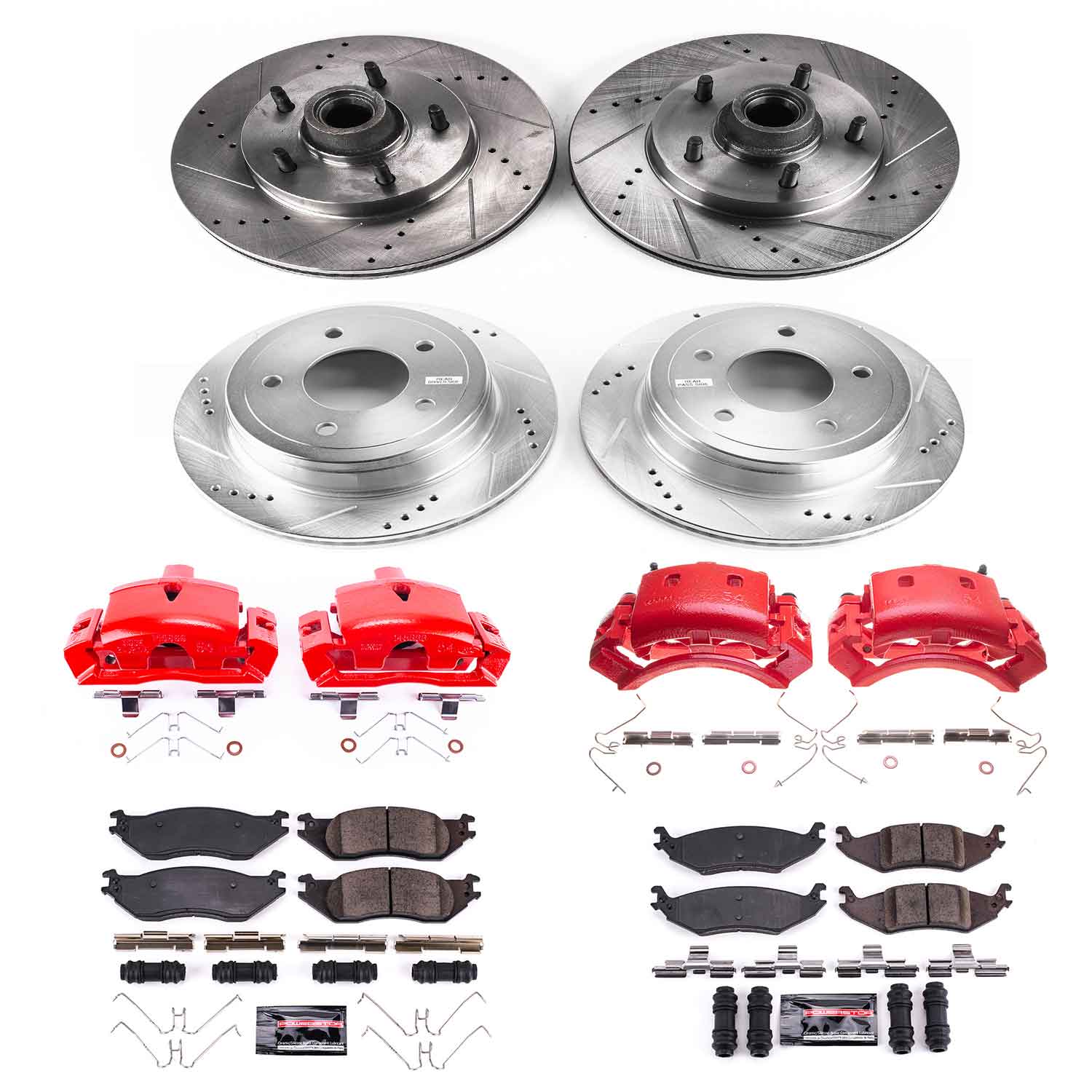 Power Stop KC4021 Z23 Evolution Sport Performance Pad And Rotor Kit With Calipers for 2004-2006 Ford E-150 product image