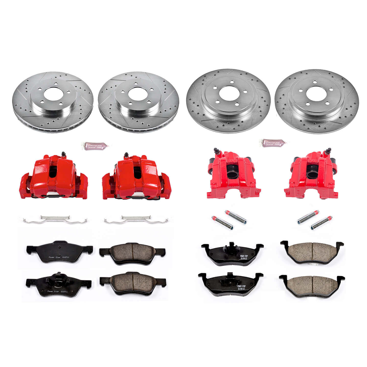 Power Stop KC4024 Z23 Evolution Sport Performance 1-Click Brake Kit With Calipers (Front And Rear) for 2005-2007 Ford Escape product image