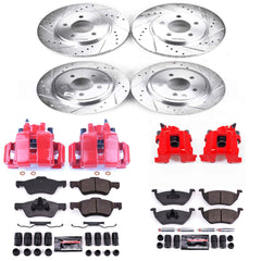 Power Stop KC4024A Z23 Evolution Sport Performance 1-Click Brake Kit With Calipers (Front And Rear) for 2005-2007 Ford Escape product image