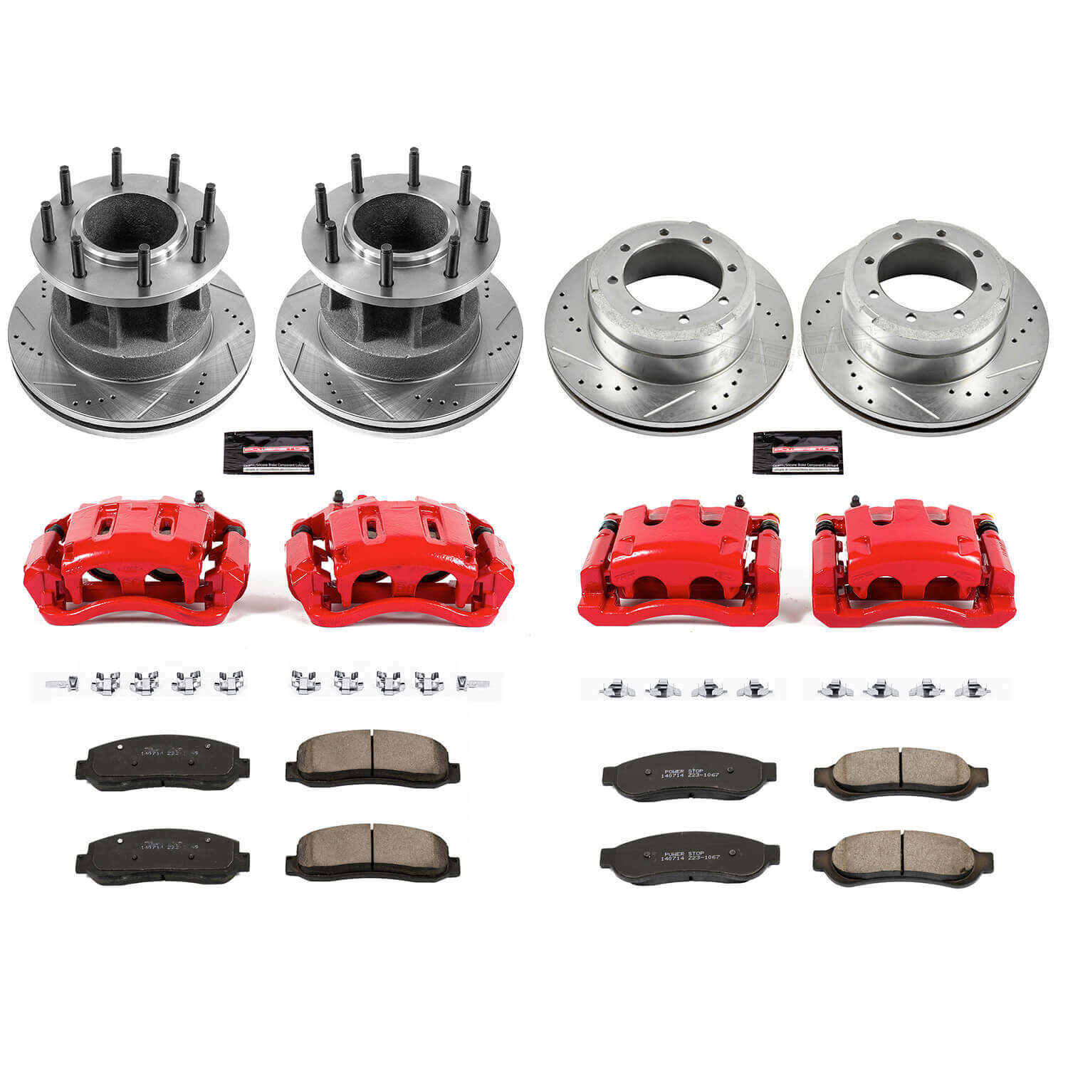 Power Stop KC4032 - Z23 Evolution Sport Performance 1-Click Drilled And Slotted Front And Rear Brake Kit With Calipers vehicle fitment brake part